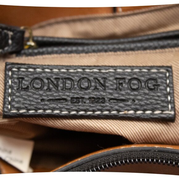 London Fog Women's Diana Signature Double Zip Crossbody Bag - Picture 10 of 11